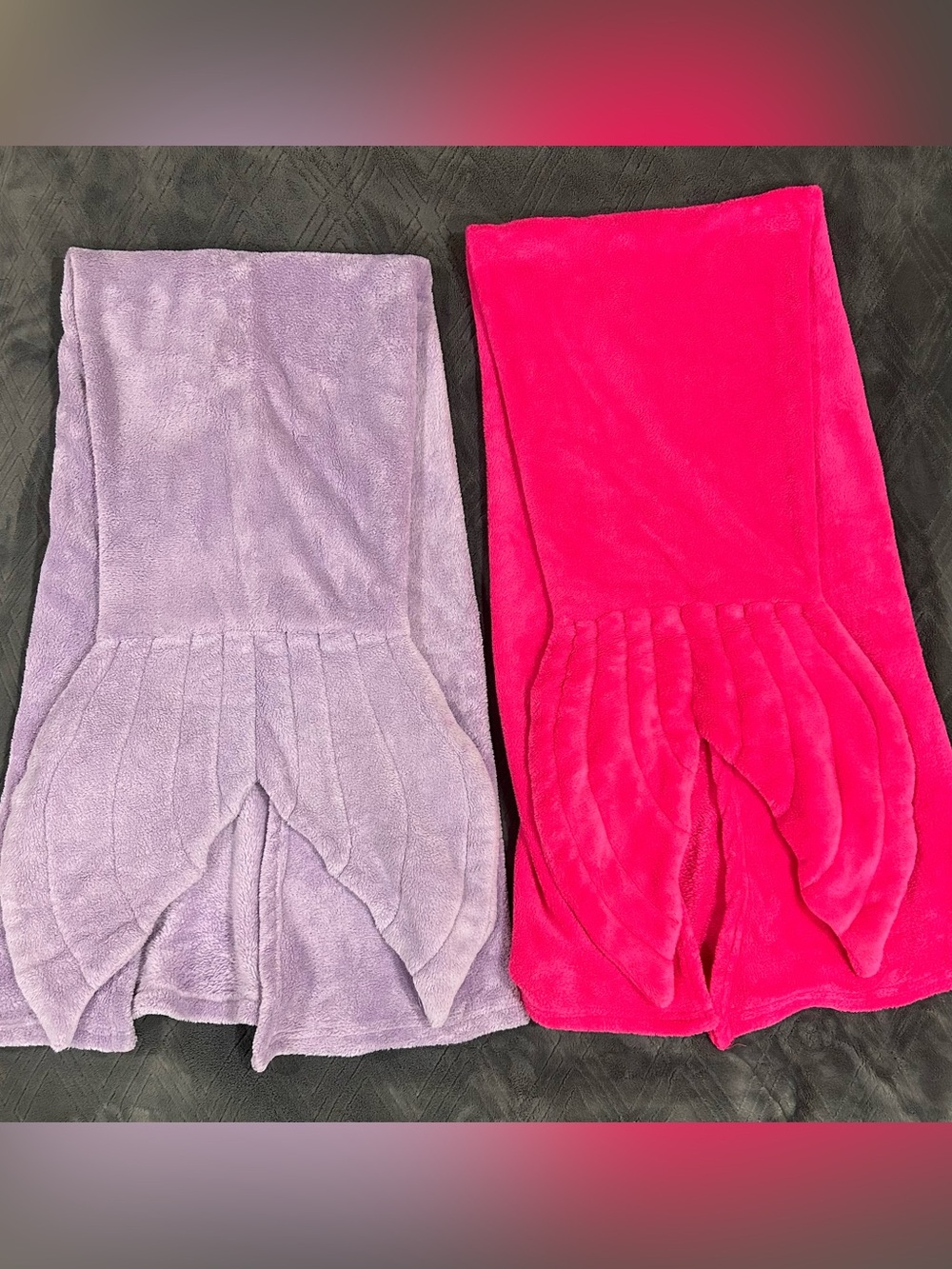Plush Mermaid Tail Kids Blankets Set of 2 
Pink & Lavender